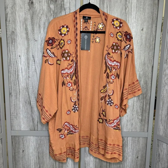 Curations Duster Kimono Embroidered Size XS / S - Picture 1 of 8
